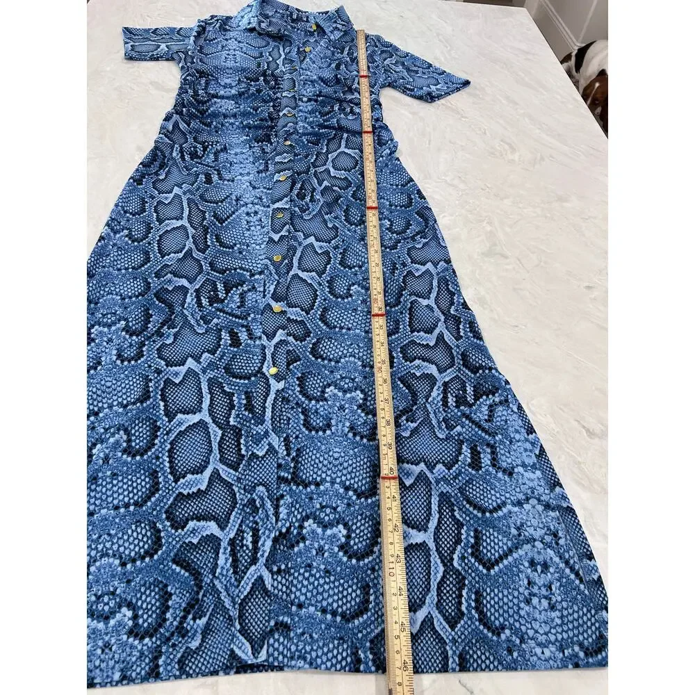 Blue Snake Skin dress - Size M - Picture 12 of 12